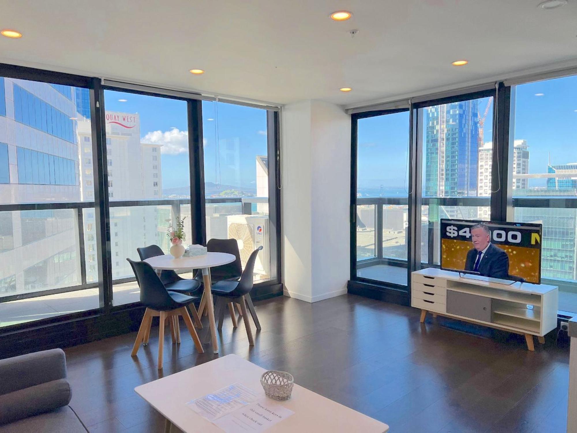 Gorgeous Seaview 2 Bedroom Apartment In Auckland Cbd Eksteriør bilde